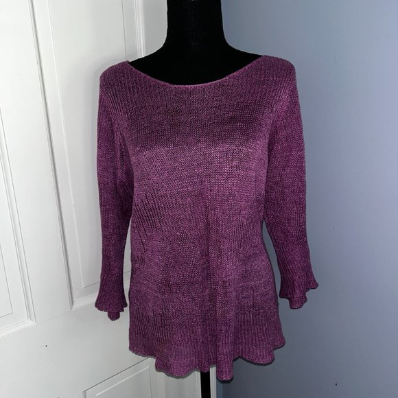 Eileen Fisher, Size M, 100% Linen Sweater - Picture 5 of 6